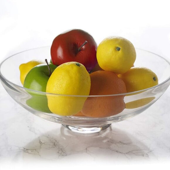 Glass Decorative Footed Bowl (H:4.5" D:12")‎  Fruit Display Bowl  Terrarium Bowl - Picture 4 of 7